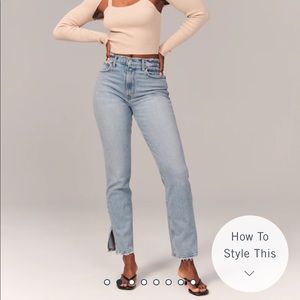 Abercrombie Curve Love 90s Ultra High Rise Straight Jeans